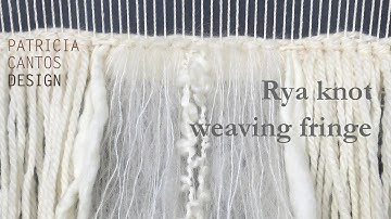 Rya knot weaving fringe - Weaving lesson for beginners