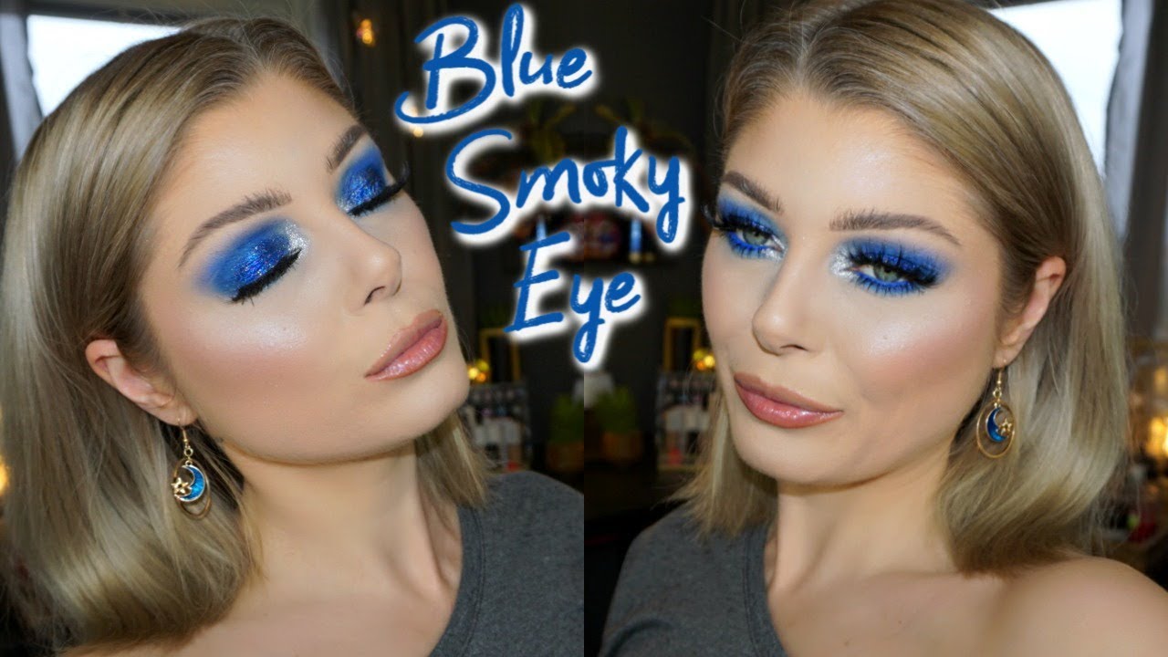 Smoky Blue Holo Eye Makeup Tutorial YouTube