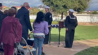 Dad’s committal (military honors funeral service) at Miramar National Cemetary.