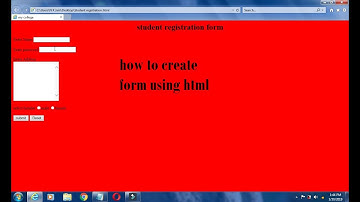 How to Create Registration Form in HTML - Easy Step|| for hsc board