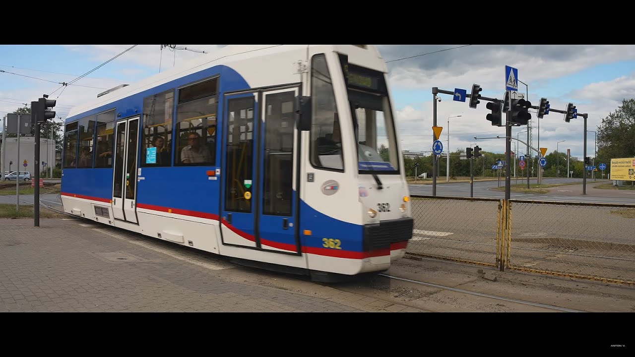Poland, Bydgoszcz, tram 6 ride from Rondo Toruńskie to Sporna