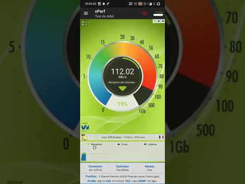 1800Mhz only 4G LTE Speedtest on Freemobile network #nPerf