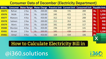 How to Calculate Electricity Bill in Excel | Data Entry in Excel | Excel में बिजली बिल कैसे बनाये