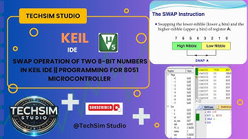 Swap Operation for 8051 Microcontroller in Keil ||  @TechSimStudio #swap #programminglanguage #keil