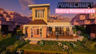 Minecraft Aesthetic Cherry Blossom Cafe ☕  Speedbuild | W/ CIT Resource Packs & Cocricot