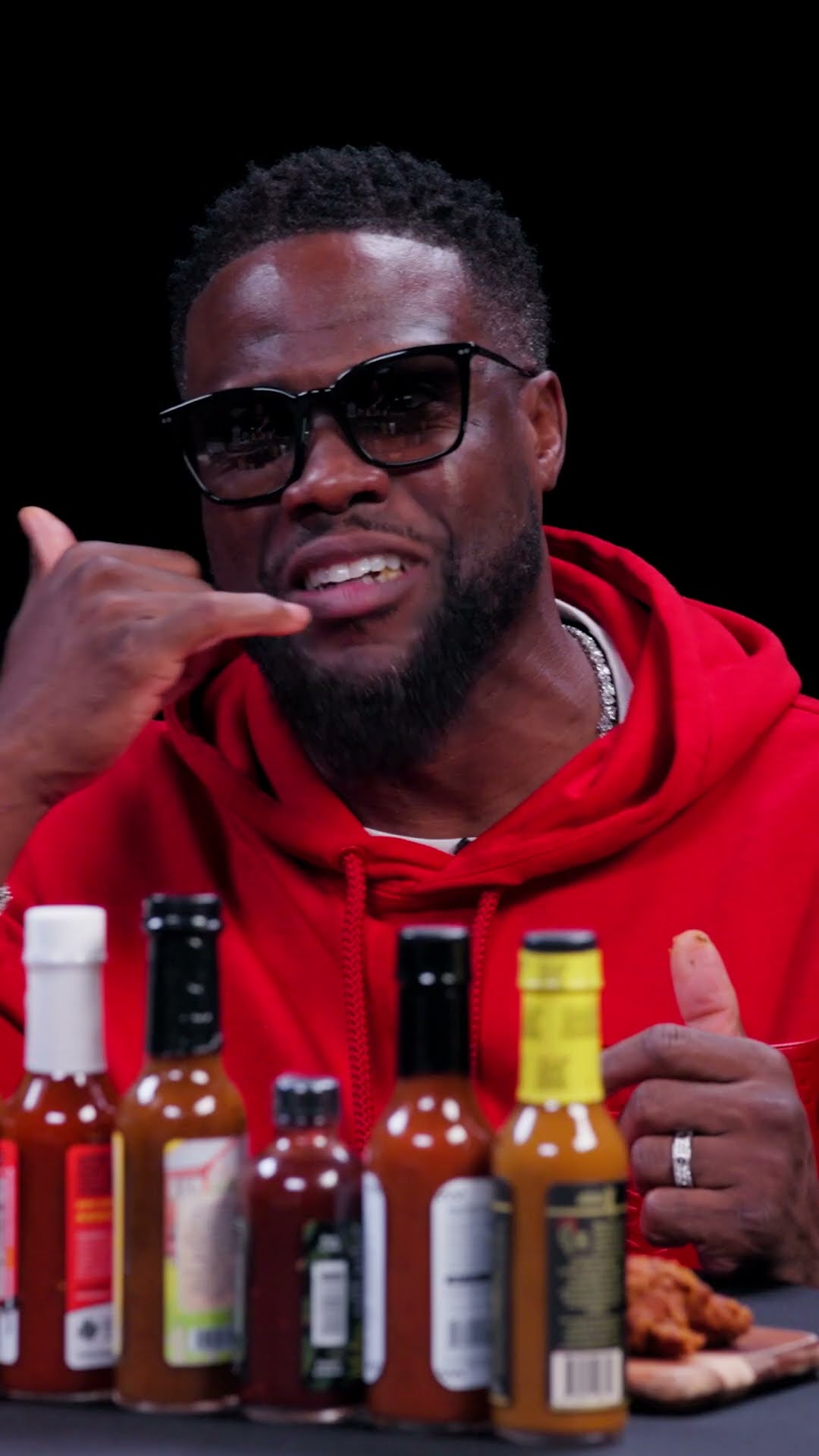 Kevin Hart RUNS for the exit on the Hot Ones 10th Anniversary Special ??