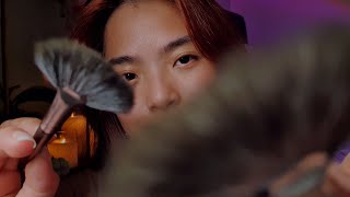 ASMR Brushing You All Over Your Face 🧚🏻‍♀️ Slow & Fluffy Face Brushing with Soft Layered Sounds