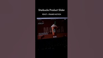 Starbucks Product Slider with React + Framer Motion | Smooth UI Animation #webdevelopment #reactjs