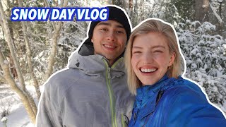 south african plays in snow for the first time *vlog*