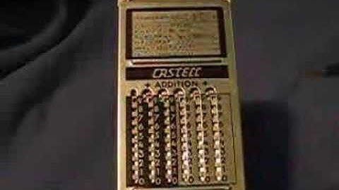 Cool Retro Mechanical Adder and Slide Rule Calculator