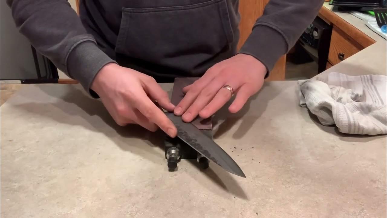 Takamura 210mm Chromax Gyuto Sharpening (Naniwa Pro 800, Shapton Pro 5K
