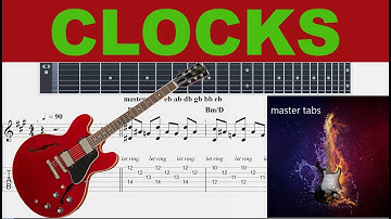 #CLOCKS#COLDPLAY#|Guitar Tab| TUTORIAL#Mastertabs#BestFreeYoutubeMusic#FREE GUITAR ALLFREE