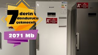 2071 Mb Arçelik Derin Dondurucu 7 Çekmeceli Derin Dondurucu Hızlı Dondurma İmkanı 5 Çekmece