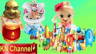 MÚA LÂN BÁN ĐỒ CHƠI TRẺ EM LÀM TỪ THIỆN GIỐNG BÉ NA CÙNG BÚP BÊ KN Channel