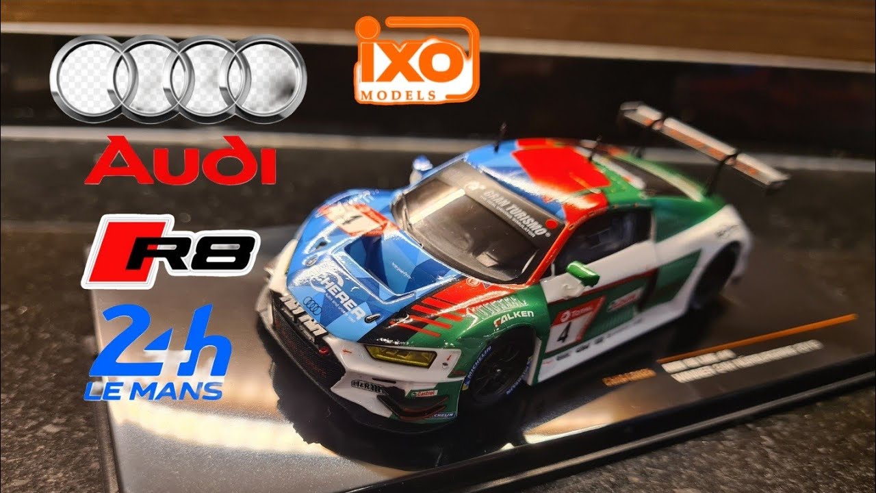 ixo 1/43 audi R8 LMS 2019 winner le mans nurburgring pierre kaffer, frank stippler,frederic vervisch