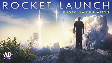Rocket Launch Photo Manipulation Speed Art | Speed Artwork