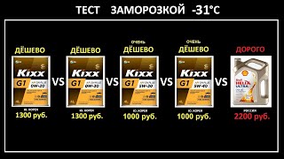 Тест масел -31°С (Kixx, Shell)