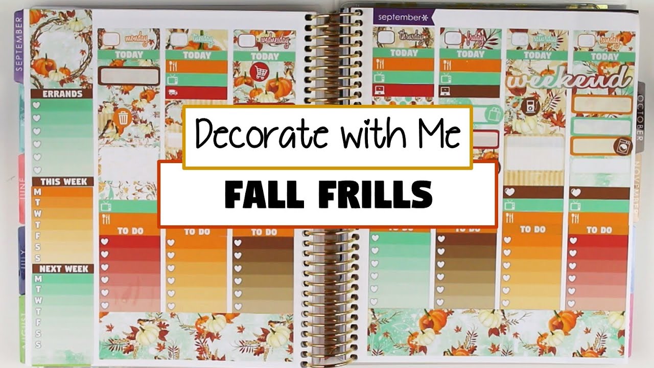 Plan/Decorate With Me | Fall Frills (Erin Condren Vertical) makeup artist choice