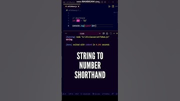 Part 2: Convert Strings to Numbers in JS - TYPE CONVERSION Shorthand #shorts #javascript #coding
