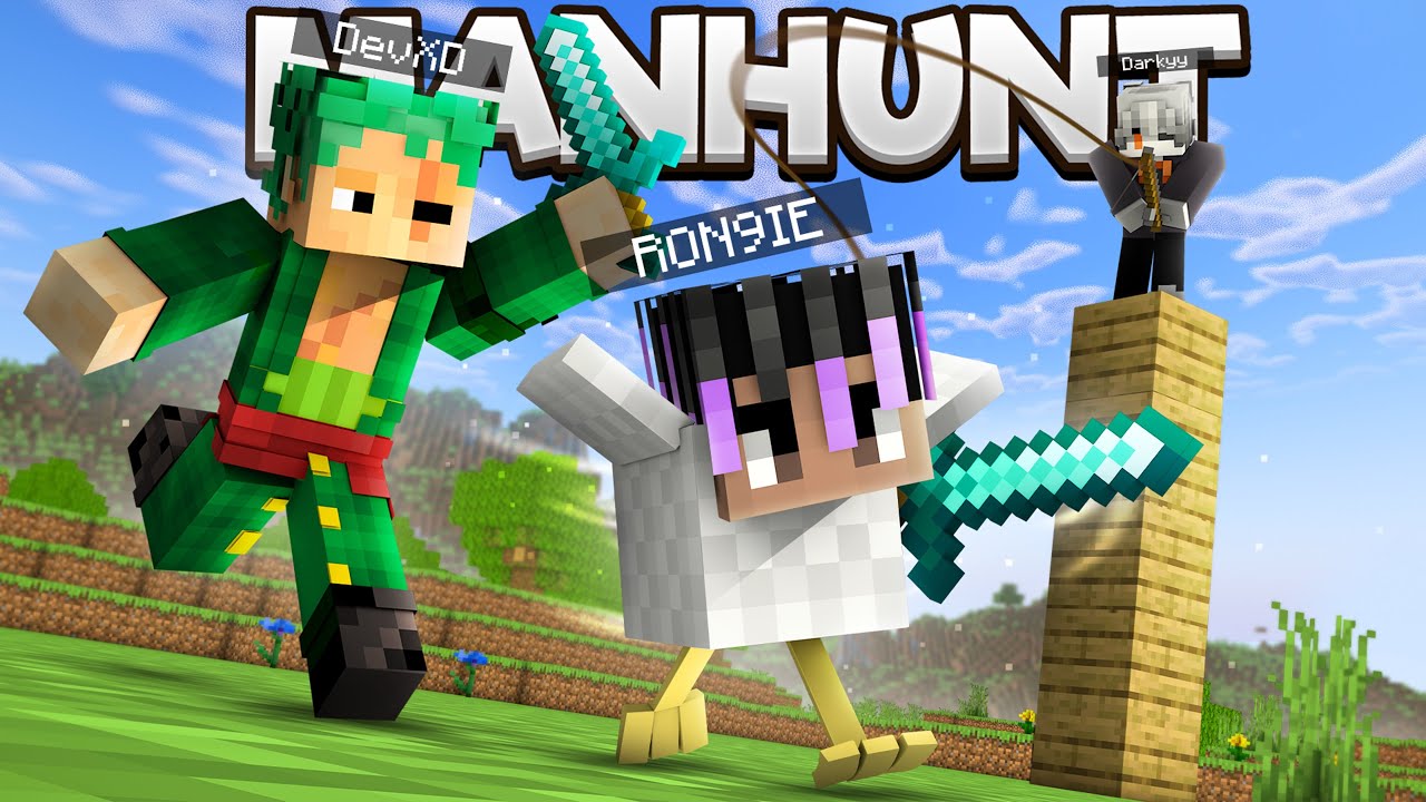 Minecraft MANHUNT But I Can Transform Into Any MOB😱 - YouTube