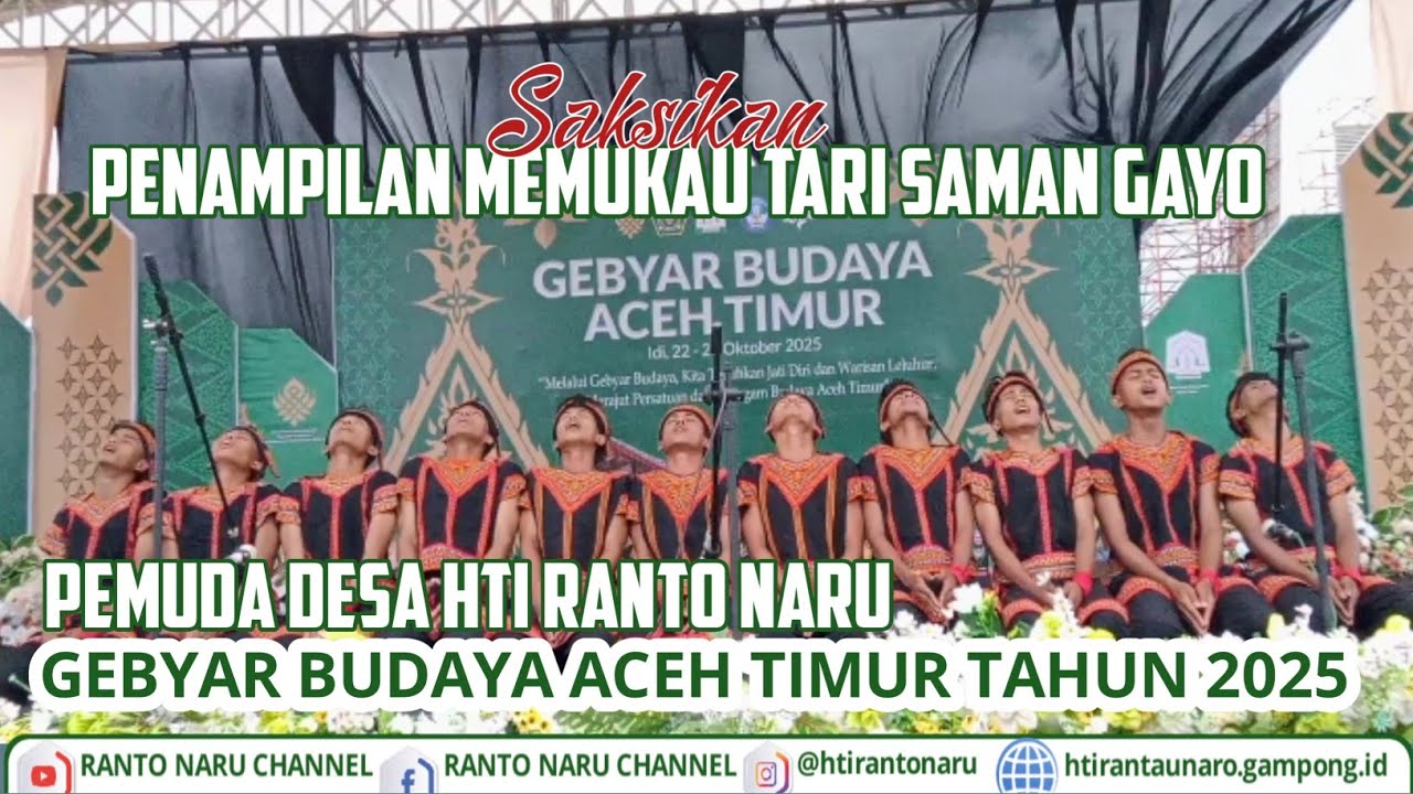 Tari Saman Gayo DESA RANTO NARU di Gebyar Budaya Kabupaten Aceh Timur 2025
