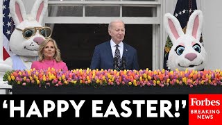 First Lady Dr. Jill Biden And President Joe Biden Deliver Remarks At The White House Easter Egg Roll
