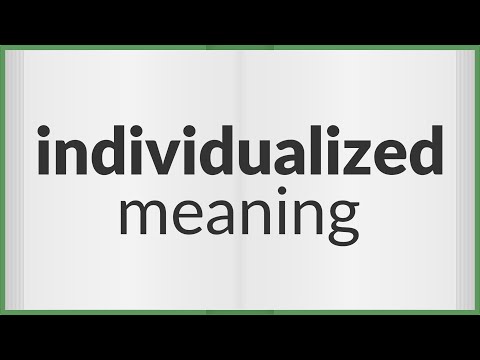 Video: Individualizing significado en inglés?