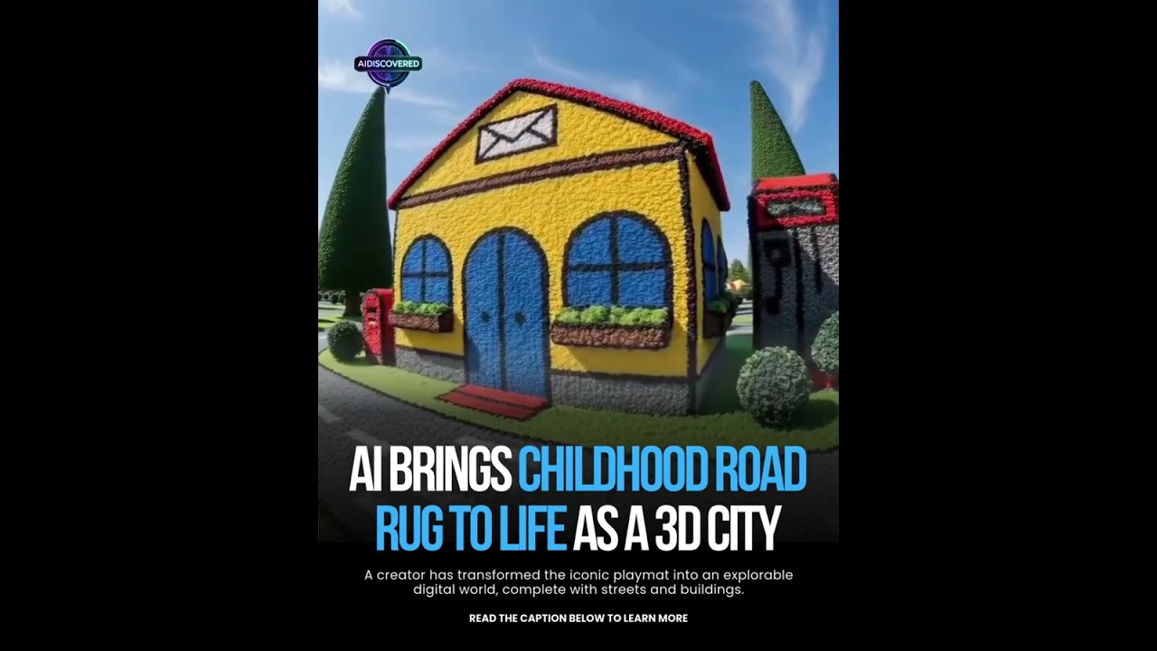 AI Brings Childhood Road Rug to Life as a 3D City