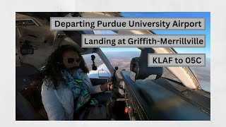 Departing Purdue University Airport - KLAF - XC Solo - Warrior
