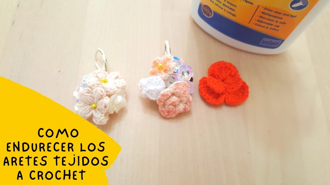 Como endurecer aretes a crochet