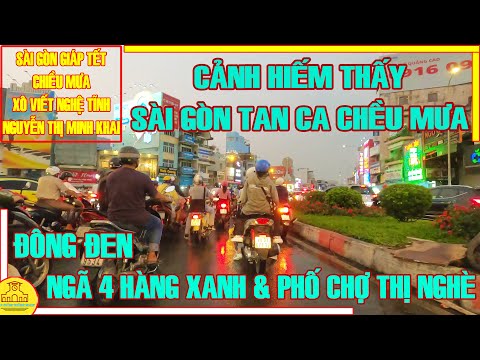 Video Sài Gòn CẢNH HIẾM THẤY Chiều Tan Ca | ĐÔNG ĐEN Ngã 4... - youtube