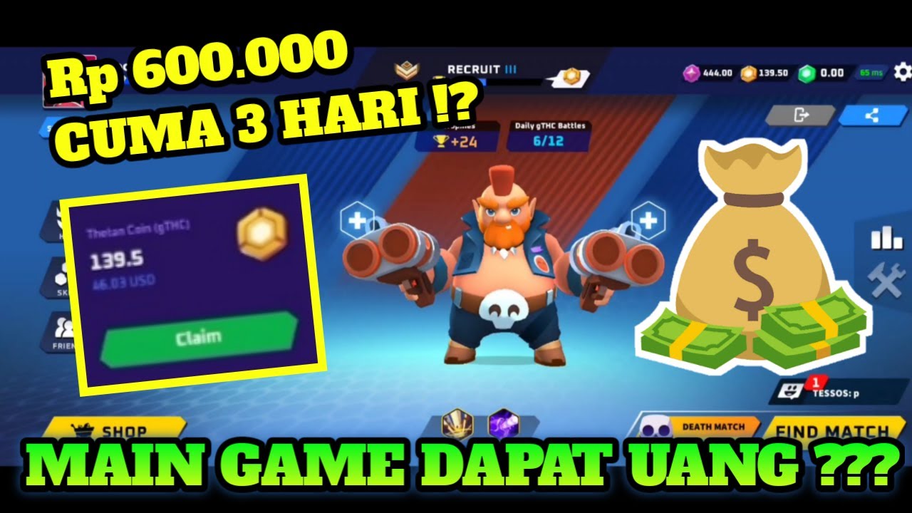 CARA MENDAPATKAN UANG DI GAME THETAN ARENA GRATIS !!!