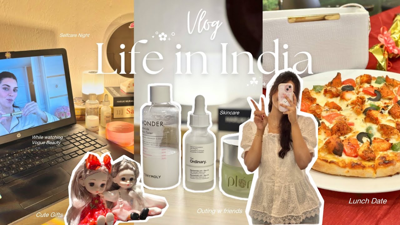 Day in my Life🎀 Aesthetic Vlog Indian🇮🇳|Life of an ambivert💌 | Selfcare night, Vogue, Girls day out🫧