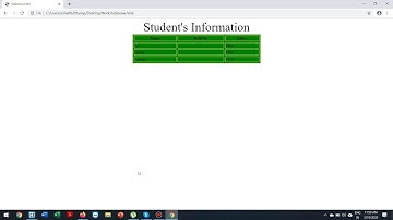 HTML Tables and Links  |  Web Series