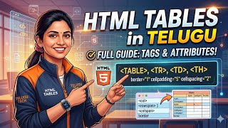 HTML Tables part1 in Telugu | Table Tag, TR,TD, TH Explained with Examples | HTML Tutorial #zynkcode