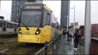 Manchester Metrolink Trams at Deansgate-Castlefield, 21/02/2024 (1080p HD)