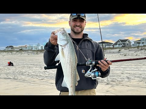 Epic Surf Fishing at Long beach Island: Catching My First Shore Striped Bass!