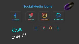How to Create Menu Icons Hover Effect with HTML and CSS |  Tutorials