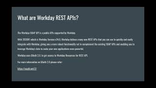 1  Introduction to Workday Integration