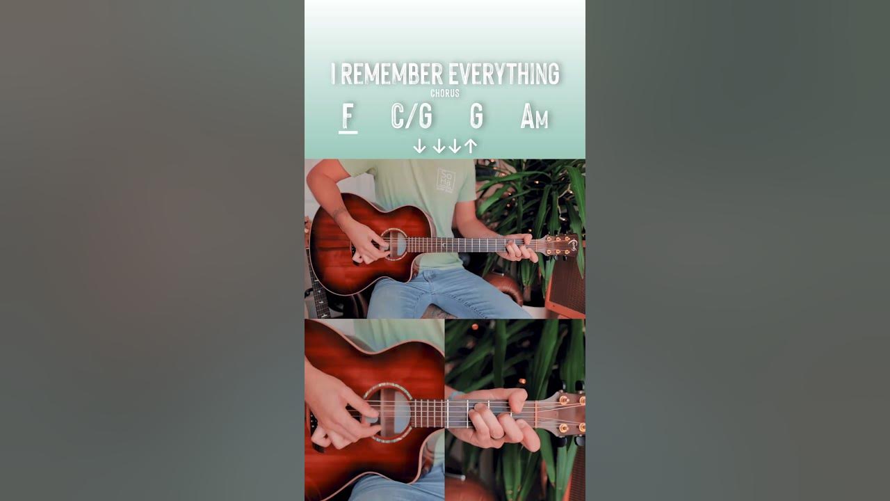 I Remember Everything Zach Bryan Guitar Tutorial // I Remember
