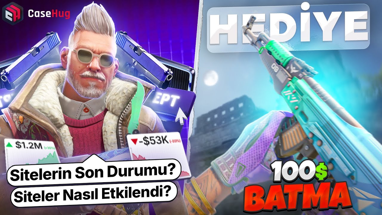 CS2 SKİN PİYASASI ÇÖKTÜ SİTELER NASIL ETKİLENDİ - 100$ KASA AÇILIMI (YENİ HEDİYE) @aludhxcs2​