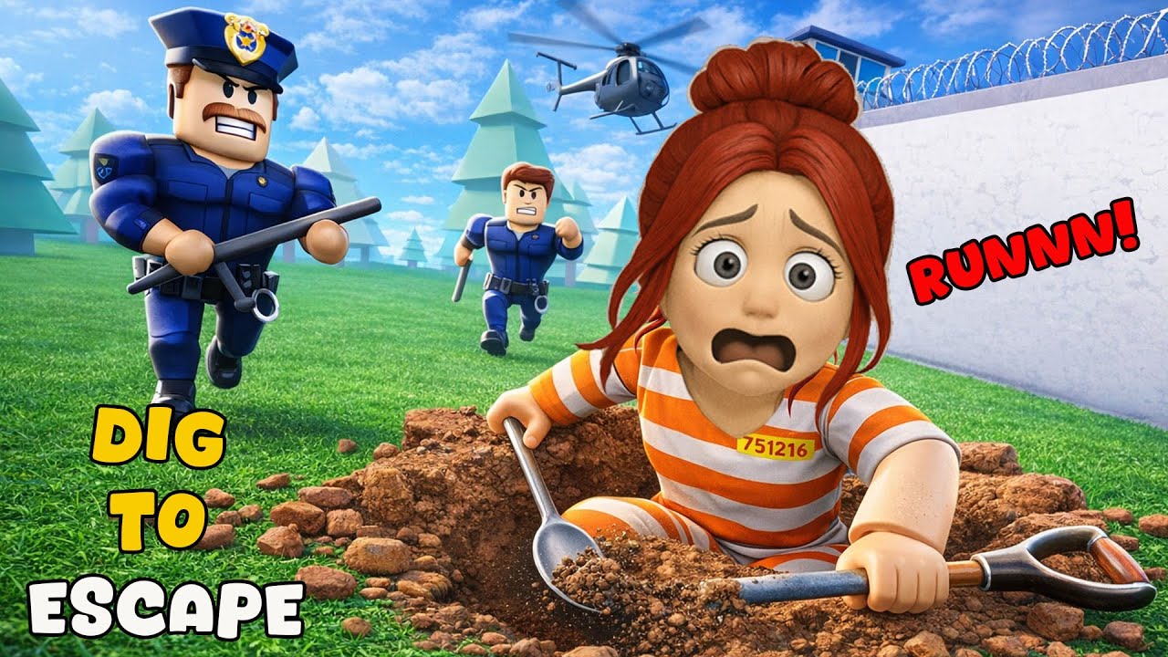 NAGHUKAY AKO sa PRISON para MAKATAKAS | Dig To Escape| Roblox Tagalog