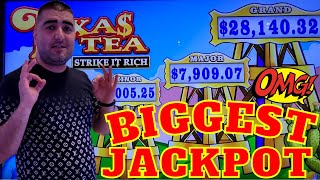 I Hit THE BIGGEST JACKPOT Ever On Texas Tea Slot Machine