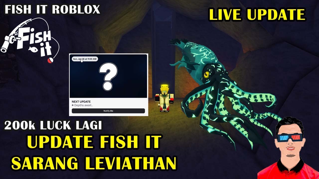 Update Fish it, Mancing bareng di new update sarang leviathan - free booster x8 | Fish it Roblox