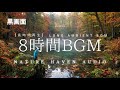 Autumn Forest Ambience by a Quiet Pond (8 Hours) | Calm Nature Sounds 【Black Scleen】
