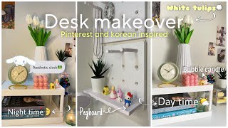 Aesthetic desk makeover 2024🇮🇳I bought viral Instagram products🎀Korean and Pinterest inspired 💭