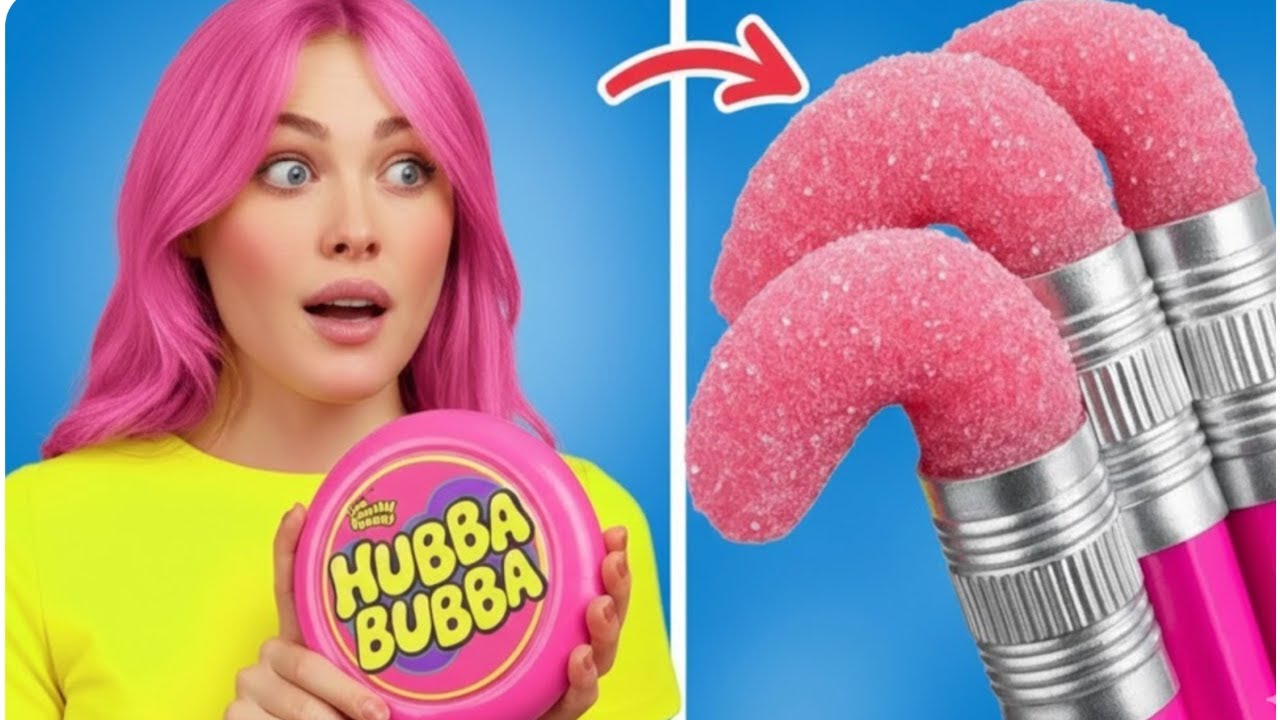 CHALLENGE MENGHIASI KUE DIY 1 BINTANG VS 5 BINTANG 🧁 Permen Karet VS Makanan Cokelat