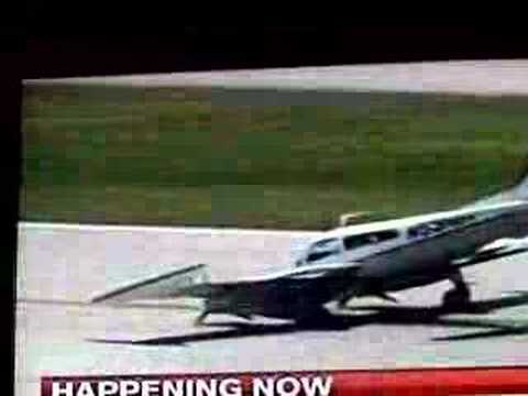 From CNN this morning a Cessna 310 lands sucessfully in Tampa, FL. Front nose gear would not lock down.