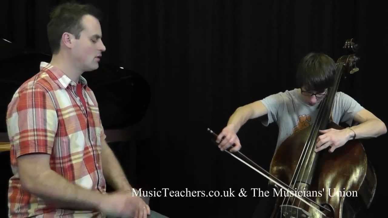 Double Bass Lesson Geth Griffith 1 Bowing Around the Bridge YouTube