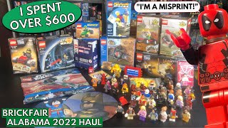 $600+ LEGO HAUL from BrickFair Alabama 2022 (MISPRINT DEADPOOL?!)